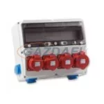   TP Electric 3323-022-5272 Szerelt ipari doboz 360×300mm 18modul(5×16A-IP44)×2+(5×32A-IP44)×2+(1×16A)×4