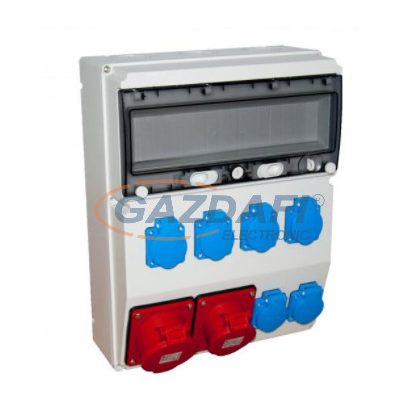   TP Electric 3360-600-0702HH Ipari doboz szerelt 300x400mm, IP54, 2x(5P32A) + 6x(2P+F), gyorscsatlakozós aljzatokkal
