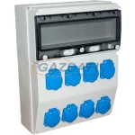   TP Electric 3360-800-0000HH Ipari doboz szerelt 300x400mm, IP54, 8x(2P+F), gyorscsatlakozós aljzatokkal