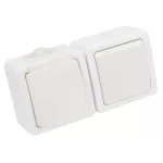   TRACON TR-PH03 Falon kívüli egy áramkörös kapcsoló+csatlakozóaljzat 16A/250VAC, IP54 (101)