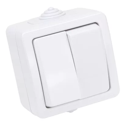   TRACON TR-PH05-2 Falon kívüli 2-áramkörös kapcsoló 10AX/250VAC, IP54, (2x101)