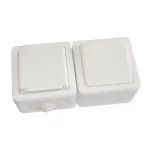   TRACON TR-PH11 Falon kívüli kétpólusú kapcsoló+csatlakozóaljzat 16A/250VAC, IP54, (102)