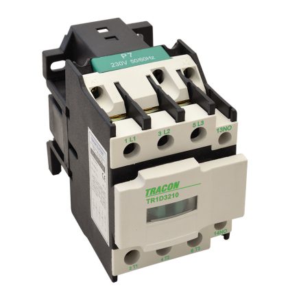  TRACON TR1D1810 Kontaktor 400V, 50Hz, 18A, 7,5kW, 230V AC, 3×NO+1×NO