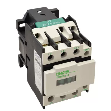 TRACON TR1D2501B7 Kontaktor 660V, 50Hz, 25A, 11kW, 24V AC, 3×NO+1×NC