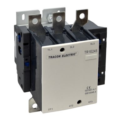 TRACON TR1E245E7 Nagyáramú kontaktor 415V, 50Hz, 245A, 132kW, 48V AC, 3×NO+1×NO