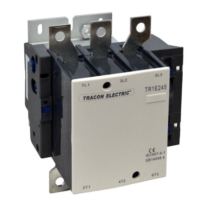 TRACON TR1E245E7 Nagyáramú kontaktor 415V, 50Hz, 245A, 132kW, 48V AC, 3×NO+1×NO