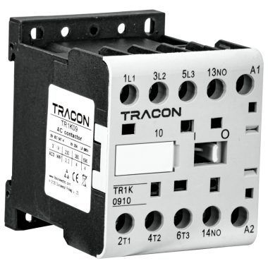 TRACON TR1K0908E7 Segédkontaktor 660V, 50Hz, 9A, 4kW, 48V AC, 2NO+2NC