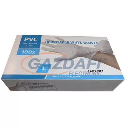 Gumikesztyű Vinyl latexmentes, L-es méret raktárról!