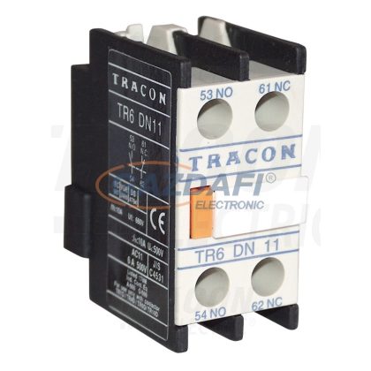   TRACON TR6DN02 Homlokoldali segédérintkező TR1D/F és TR1E kontaktorokhoz 230V, 50Hz, 2A, 2×NC