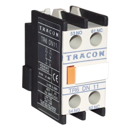 TRACON TR6DN20 Homlokoldali segédérintkező TR1D/F és TR1E kontaktorokhoz 230V, 50Hz, 2A, 2