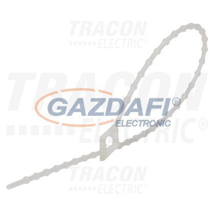   TRACON 200N-GY Gyöngyös nyitható kábelkötegelő, natúr 200mm, Dmax=51, PA6.6, 100 db/csomag