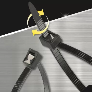 TRACON 280TC Önvágó kábelkötegelő 280x4.4mm, D=4-65mm, PA6.6