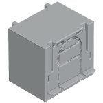   TRACON AA-KETO-00-1/36 Érintésvédelmi burkolat alsó/felső kábelbevezetéshez 1P 00, 1P, L=36 mm