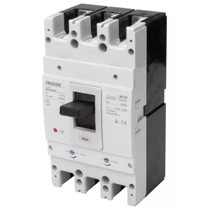 TRACON AKM3-400 Kompakt megszakító 3P,400A,Ir=(0,8-1,0)In,400/415V, 50/60Hz, Icu=50kA, Ics=35kA TRACON AKM3-400 Kompakt megszakító 3P,400A,Ir=(0,8-1,0)In,400/415V, 50/60Hz, Icu=50kA, Ics=35kA