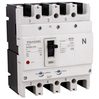 TRACON AKMN2-250 Kompakt megszakító 4P,250A,Ir=(0,8-1,0)In,400/415V, 50/60Hz, Icu=36kA, Ic