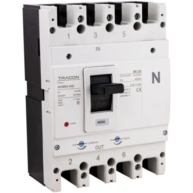 TRACON AKMN3-400 Kompakt megszakító 4P,400A,Ir=(0,8-1,0)In,400/415V, 50/60Hz, Icu=50kA, Ic