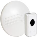 TRACON BELLW3-1V1 Vezeték nélküli csengő, kerek, 1 adó, 1 vevő 2×AA, 1×CR2032, IP44, 100m,