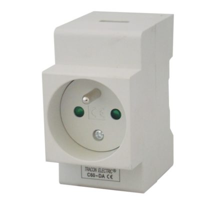   TRACON C60-DA Sorolható csatlakozó aljzat, csapos védőérintkezővel 230V, 16A, 2P+E