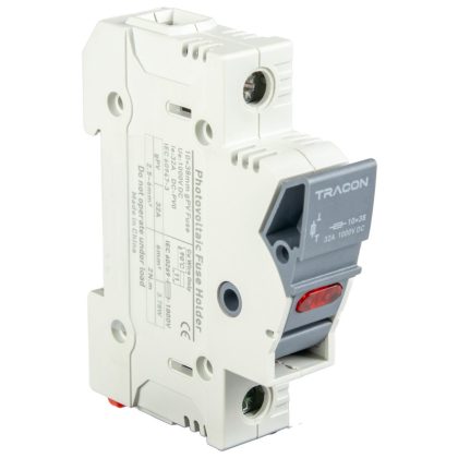TRACON CFBL1P50 Szakaszolókapcsoló-biztosító hengeres bizt.hoz, maszkolható 50A, 14x51mm, 