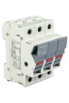 TRACON CFBL3P32 Szakaszolókapcsoló-biztosító hengeres bizt.hoz, maszkolható 32A, 10x38mm, Un=400V/690V, AC22B, 3P, LED