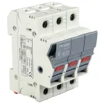   TRACON CFBL3P32 Szakaszolókapcsoló-biztosító hengeres bizt.hoz, maszkolható 32A, 10x38mm, Un=400V/690V, AC22B, 3P, LED