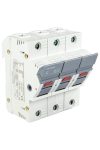TRACON CFBL3P50 Szakaszolókapcsoló-biztosító hengeres bizt.hoz, maszkolható 50A, 14x51mm, Un=400V/690V, AC22B, 3P, LED