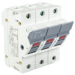   TRACON CFBL3P50 Szakaszolókapcsoló-biztosító hengeres bizt.hoz, maszkolható 50A, 14x51mm, Un=400V/690V, AC22B, 3P, LED