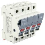   TRACON CFBL3P+N32 Szakaszolókapcsoló-biztosító hengeres bizt.hoz, maszkolható 32A, 10x38mm, Un=400V/690V, AC22B, 3P+N right, LED