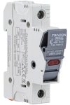 TRACON CFBLPV1P32 Szakaszolókapcsoló-biztosító hengeres bizt.hoz, PV 32A, 10×38, Un=1000VDC, Ui=6kV, 20kA, DC-PV0, IP20, 1P, LED