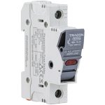   TRACON CFBLPV1P32 Szakaszolókapcsoló-biztosító hengeres bizt.hoz, PV 32A, 10×38, Un=1000VDC, Ui=6kV, 20kA, DC-PV0, IP20, 1P, LED