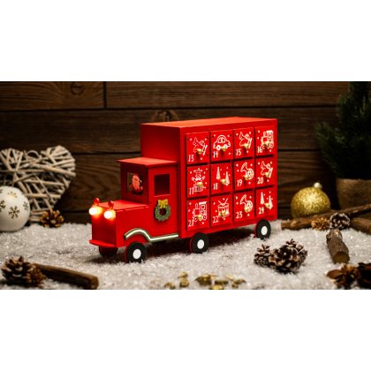   TRACON CHRACC3WW LED karácsonyi adventi kalendárium,autó, elemes (X24009) Timer 6+18h, 3LED, 3000K, 2xAAA