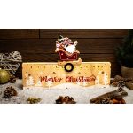   TRACON CHRACE6WW Led karácsonyi állítható naptár, manó, fa, elemes (X24017) Timer 6+18h, 6LED, 3000K, 2xAA