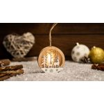 TRACON CHRAFRD1WW LED karácsonyi tájkép,szarvas,fa, elemes (X24023) Timer 6+18h, 1LED, 300