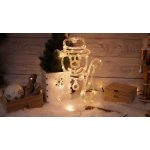 TRACON CHRASM30WW LED karácsonyi ablakdísz,hóember,elemes (X23003) Timer 6+18h, 30LED, 300