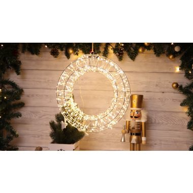 TRACON CHRC480WW LED karácsonyi koszorú (X23014) 230VAC, 480LED,3.6W, 3000K