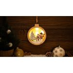 TRACON CHRHCSN5WW LED karácsonyi ablakdísz,hóember,kör,elemes (X24011) Timer 6+18h, 5LED, 