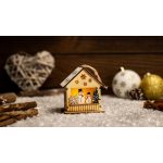 TRACON CHRKSM1WW LED karácsonyi ablakdísz, ház,hóember,elemes (X24024) Timer 6+18h, 1LED, 