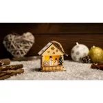   TRACON CHRKSM1WW LED karácsonyi ablakdísz, ház,hóember,elemes (X24024) Timer 6+18h, 1LED, 3000K, 1xCR2032