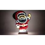 TRACON CHRMMS LED karácsonyi tükördísz , télapó, (X25017) Timer 6+18h, 327LED, RGB, 3xAA