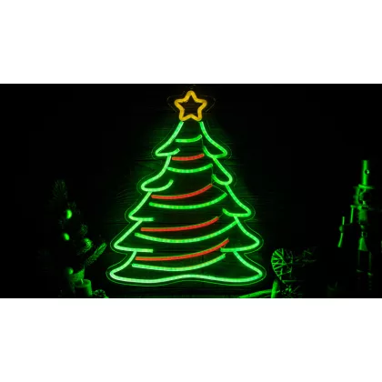   TRACON CHRNT NEON FLEX LED karácsonyi fenyő, USB (X25011) USB, 1,5m, 4,5W, RGB