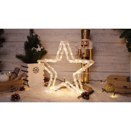   TRACON CHRS80WW LED karácsonyi sziporkázó csillag (X23017) 230VAC, 80LED,3.6W,3000K