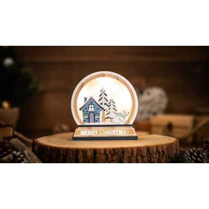   TRACON CHRSBB5WW LED karácsonyi dísz,fa, medve, elemes (X25004) Timer 6+18h, 5LED, 3000K, 2xAAA