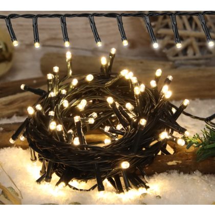   TRACON CHRSTHOP400WW Karácsonyi programozható fényfüzér, kültéri/beltéri (X25043) 230VAC, 2+10M, 400LED, 3,6W, 2600-2700K, IP44