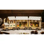   TRACON CHRTR10WW LED karácsonyi vonat, fa, fehér, elemes (X24019) Timer 6+18h, 10LED, 3000K, 2xAA