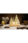 TRACON CHRTRS5WW LED karácsonyi fenyő, szarvas,télapó,arany,elemes (X24027) Timer 6+18h,5LED, 3000K, 2xAAA