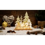 TRACON CHRTRS5WW LED karácsonyi fenyő, szarvas,télapó,arany,elemes (X24027) Timer 6+18h,5L