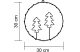 TRACON CHRWT30WW LED karácsonyi ablakdísz,fenyőfa,elemes (X23001) Timer 6+18h, 30LED, 3000K, 3xAA