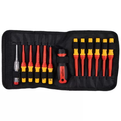 TRACON CSET13 1000 V-ra szigetelt csavarhúzószett 1000V, 13pcs