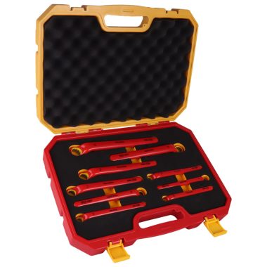 TRACON CSSET9 9 darabos 1000 V-ra szigeteltgyűrűs kulcs készlet 1000V, CR-V, 10-24mm