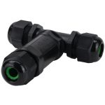   TRACON CST4-T Tömítőszelencés kábeltoldó, T-elágazó 0.5-4 mm2, IP68, PC+PA6.6, 5P, 450VAC, 24A